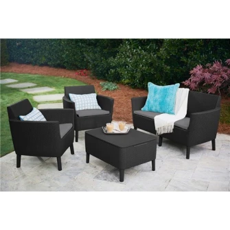 Set mobila de gradina Keter Salemo Graphite/Gray