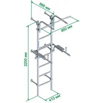 Spalier gimnastica Romana S10 (01.21.7.06.410.04.00-02) Black Matt