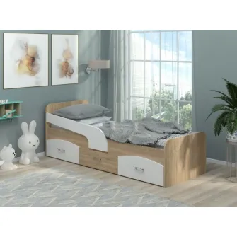 Pat copii Pehotin Milka Oak Taxo/White