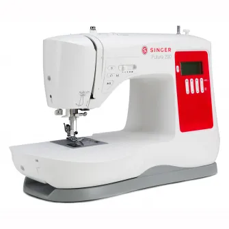 Masina de cusut Singer Futura 200, 8 modele butoniera, 200 cusaturi integrale, Ecran LCD