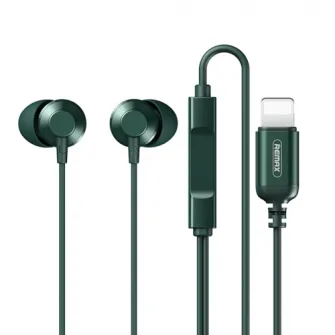 Remax RM-512i 8 Pin Interface Wired Call Bluetooth Music Earphone (Green)