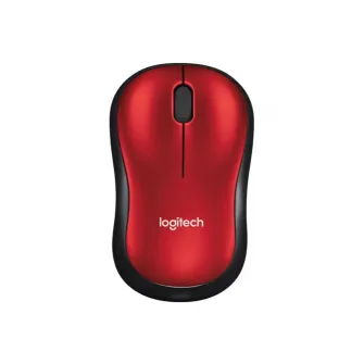 Wireless Mouse Logitech M185, Optical, 1000 dpi, 3 buttons, Ambidextrous, 1xAA, Red