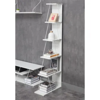 Biblioteca mini Tars alb 50x22x150cm