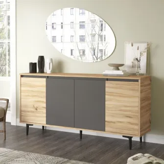 Bufet Augusta Oak 160x40x78 cm