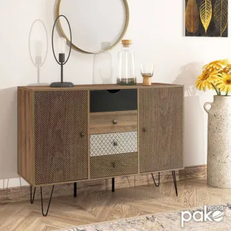 Bufet Boho Walnut 122x39.5x86 cm