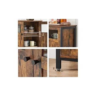 Bufet living, Vasagle, Maro Rustic, LSC099B01, 100 x 35 x 75 cm