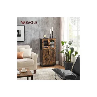 Consola depozitare, Vasagle, Maro Rustic, LSC260B01, 30 x 60 x 108 cm