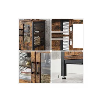 Consola depozitare, Vasagle, Maro Rustic, LSC260B01, 30 x 60 x 108 cm
