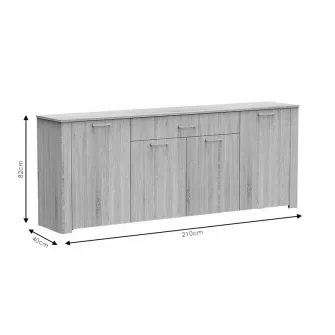 Consola Kinley sonoma 210x40x82cm