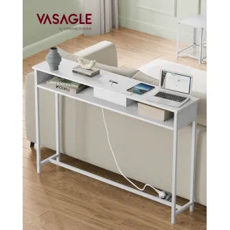 Consola Vasagle Alb 120x25x81.1 cm