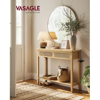 Consola Vasagle Bej 100x30x80 cm