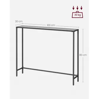 Consola Vasagle Gri 100.5x20x80 cm