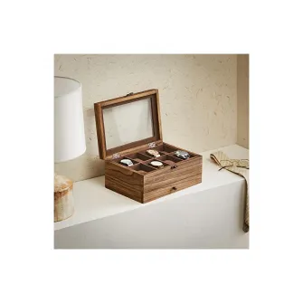 Cutie de bijuterii, Songmics, 19 x 27 x 12.5 cm, JOW008K01, Maro