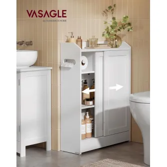 Dulap baie Vasagle Alb 60x20x80 cm