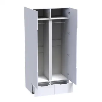 Dulap cu doua usi Afina Pako World Alb 100x57x213 cm