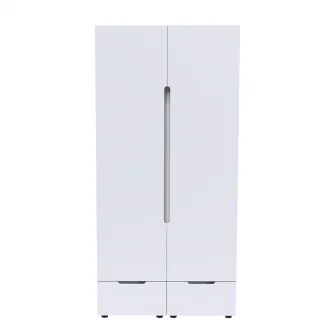 Dulap cu doua usi Afina Pako World Alb 100x57x213 cm