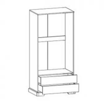 Dulap Jaden Frunze Duble Culoare Stejar Auriu-Alb Antic 101x62x197.5 cm