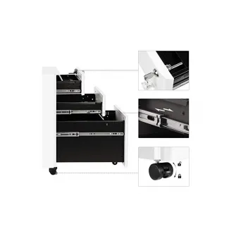 Dulap mobil cu incuietoare, Songmics, Alb, OFC030W01, 30 x 46 x 59 cm