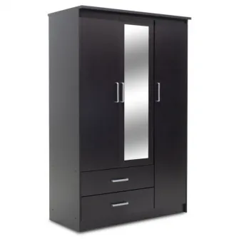 Dulap Olympus Cu 3 Usi Si Sertare + Oglinda Culoare Wenge 120x57x183 cm