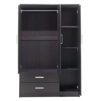 Dulap Olympus Cu 3 Usi Si Sertare + Oglinda Culoare Wenge 120x57x183 cm