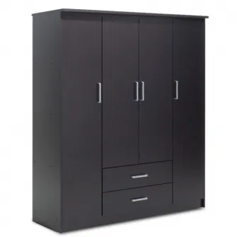 Dulap Olympus Cu 4 Usi Si Sertare Culoare Wenge 159x57x183 cm