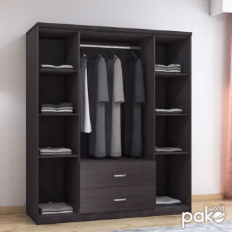 Dulap Olympus Cu 4 Usi Si Sertare Culoare Wenge 159x57x183 cm