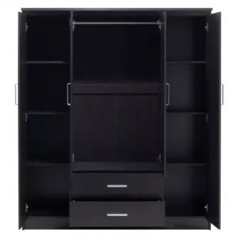 Dulap Olympus Cu 4 Usi Si Sertare Culoare Wenge 159x57x183 cm