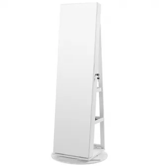 Dulap pentru bijuterii, Songmics, Alb, 55x55x162 cm