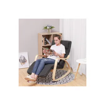 Fotoliu balansoar, Songmics, Gri, LYY10G, 150 Kg, 67 x 115 x 91 cm