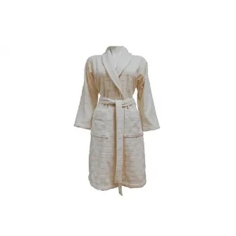 Halat de Baie Jacquard Velour, Pentru Ea, Demore Cream