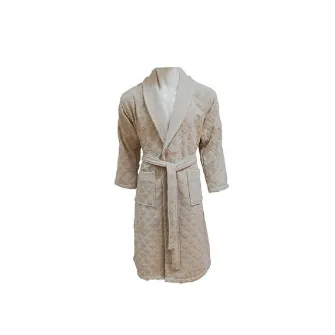 Halat de Baie Jacquard Velour, Unisex, Clerica Bej