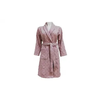 Halat de Baie Jacquard Velour, Unisex, Clerica Hazelnut