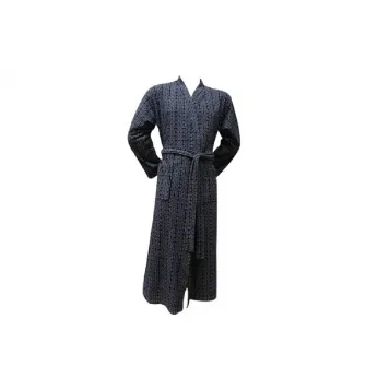 Halat de Baie Tricotat, Unisex, Puzzle Navy