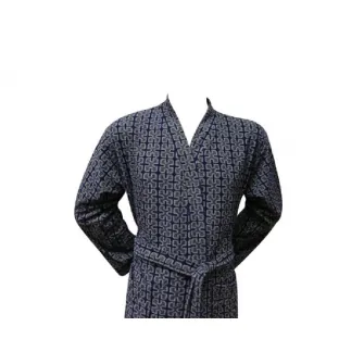 Halat de Baie Tricotat, Unisex, Puzzle Navy