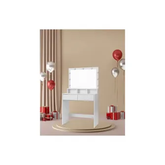 Masa de toaleta, Vasagle, 9 lumini, Alb, RDT120T10, 40 x 80 x 140 cm