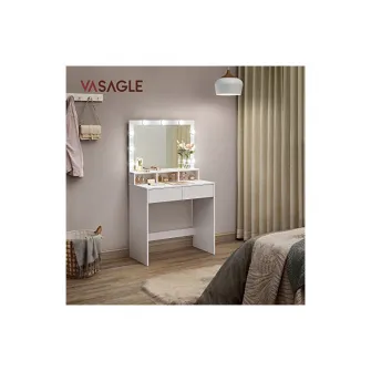 Masa de toaleta, Vasagle, 9 lumini, Alb, RDT120T10, 40 x 80 x 140 cm