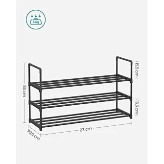 Pantofar, Songmics, Negru, 92x30x55 cm