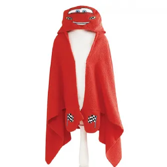 Prosop de Plaja Poncho cu Gluga Cars 75x130 cm (Bumbac 100%)