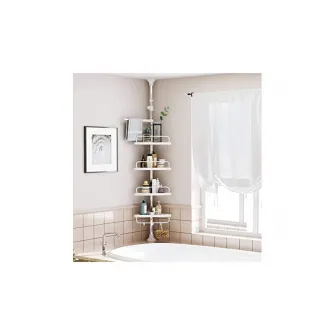 Raft de colt pentru baie, Songmics, 95-300 cm, BCB02SW