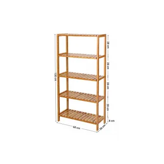 Raft pentru baie, Songmics, BCB35Y, Bambus, 133 x 29 x 9 cm