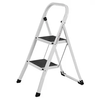 Scara, Songmics, Alb-Negru, 86.5x44.5x4.5 cm
