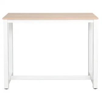 Set bar masa si scaune pentru sufragerie Marle culoare lemn natural - alb picior 120x40x100cm