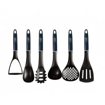 Set Ustensile de Bucatarie, 7 piese cu agatatoare din otel inoxidabil, Aquamarine