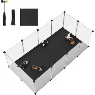 Tarc pentru animale de companie Alb Songmics 143x73x46 cm