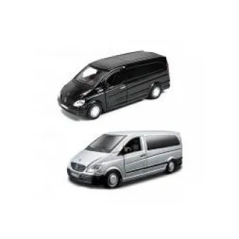 18-43028 Masina model MERCEDES-BENZ VITO (argint, negru, 1:32)