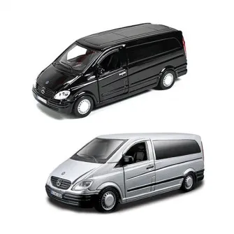18-43028 Masina model MERCEDES-BENZ VITO (argint, negru, 1:32)