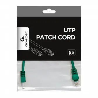 0.25m, Patch Cord Green, PP12-0.25M/G, Cat.5E, Cablexpert, molded strain relief 50u