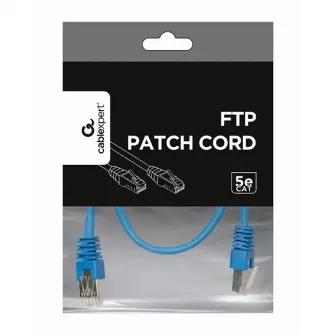 0.5m, FTP Patch Cord Blue, PP22-0.5M/B, Cat.5E, Cablexpert, molded strain relief 50u
