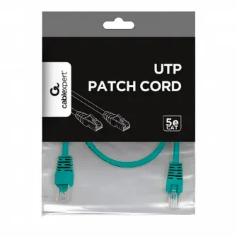 0.5m, Patch Cord Green, PP12-0.5M/G, Cat.5E, Cablexpert, molded strain relief 50u