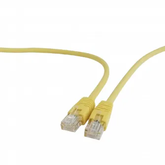 0.5m, Patch Cord Yellow, PP12-0.5M/Y, Cat.5E, Cablexpert, molded strain relief 50u